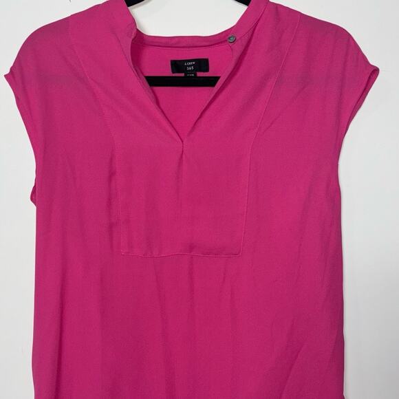 J. Crew Drapey cap-sleeve top Women's size XXS Fuchsia Dark Pink - Picture 8 of 16
